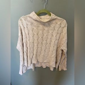 Aerie Crochet Cream Sweater